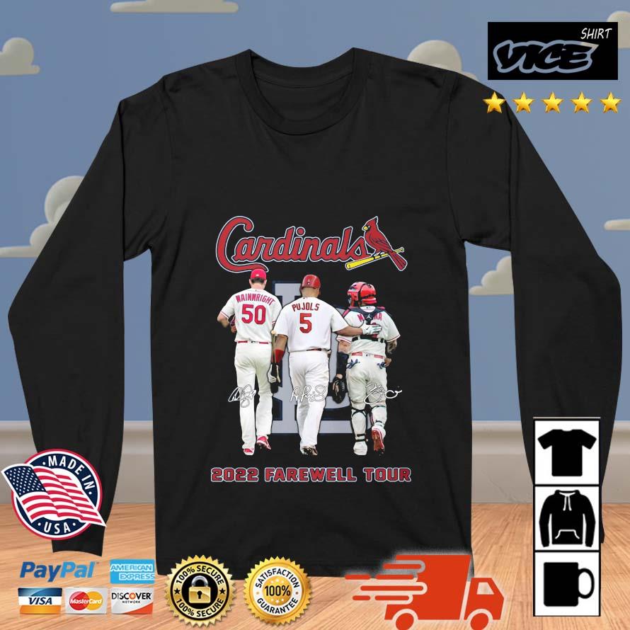 St Louis Cardinals Adam Wainwright Albert Pujols And Yadier Molina 2022  Farewell Tour Signatures Shirt, hoodie, sweater, long sleeve and tank top