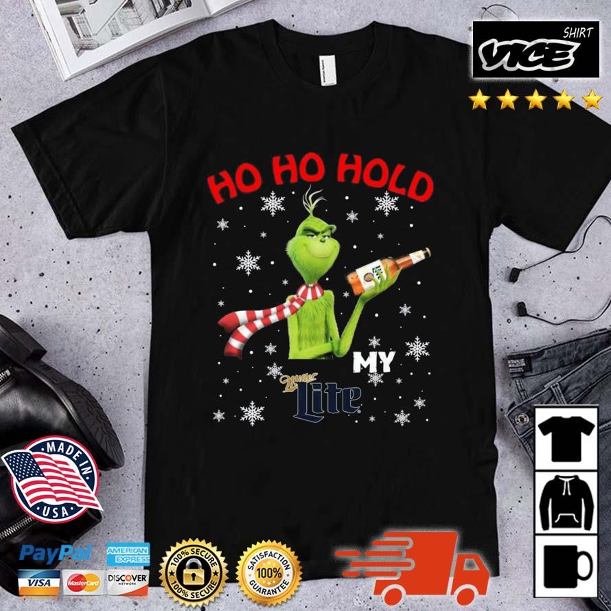 Grinch Ho Ho Hold My Miller Lite Christmas 2022 Sweater