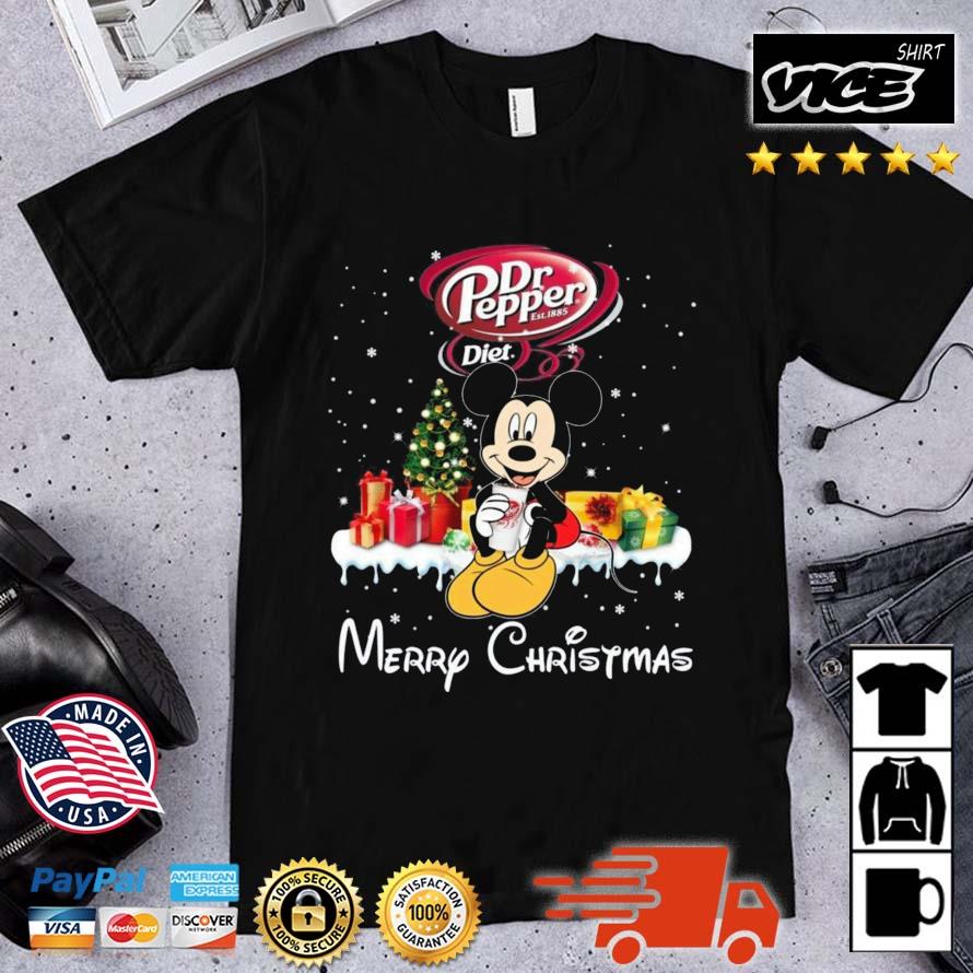 Mickey Mouse Drinking Diet Dr Pepper Merry Christmas 2022 Shirt