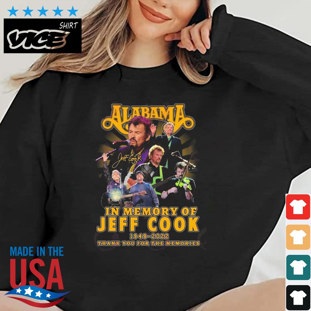 Alabama In Memory Of JEFF COOK 1949 – 2022 Thank You For The Memories Shirt