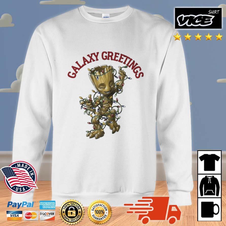 Baby Groot Galaxy Greetings Christmas Light 2022 Shirt