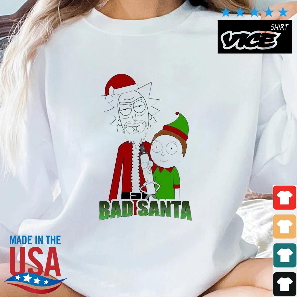 Bad Santa Rick And Morty Cartoon Christmas Sweater