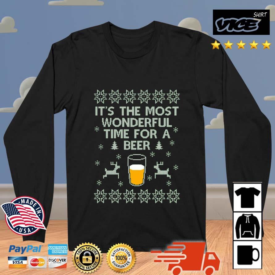 Beer Lover It's The Most Wonderful Time For A Beer Ugly Christmas 2022 Sweater