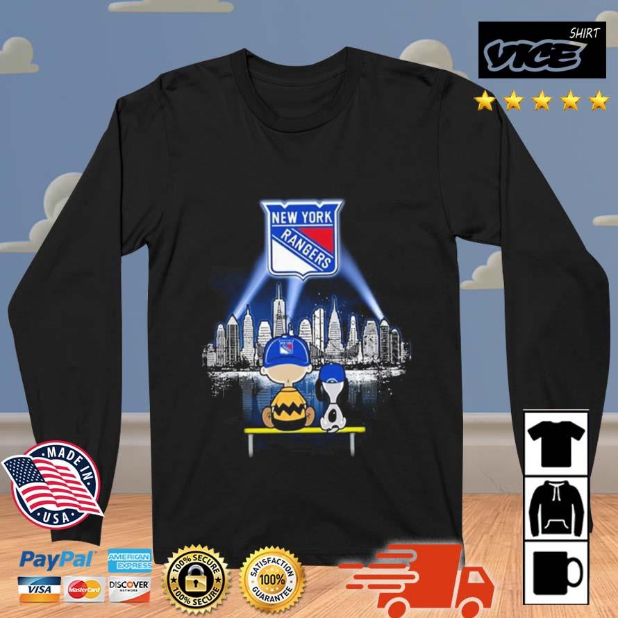 Charlie Brown And Snoopy Watching City New York Rangers 2022 Shirt