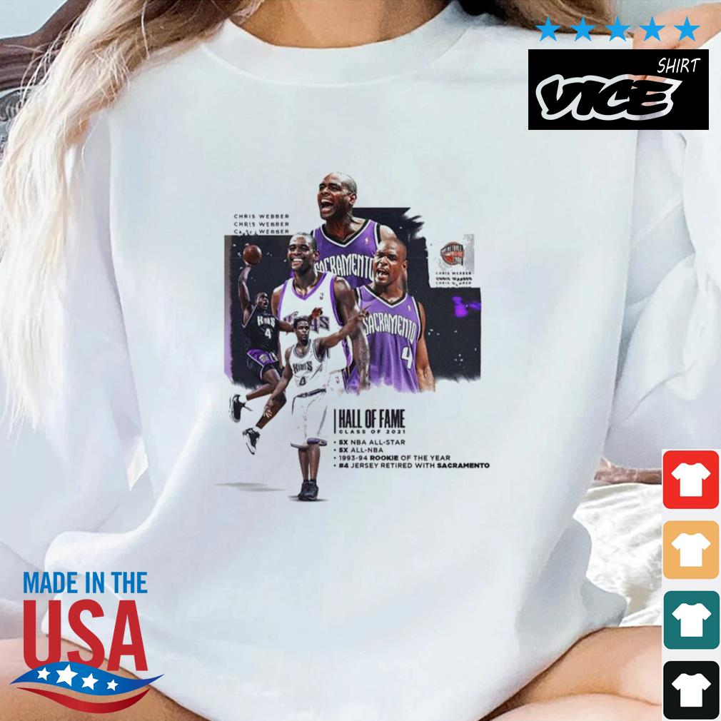 Chris Webber 4 Legend Sacramento Kings Basketball Shirt