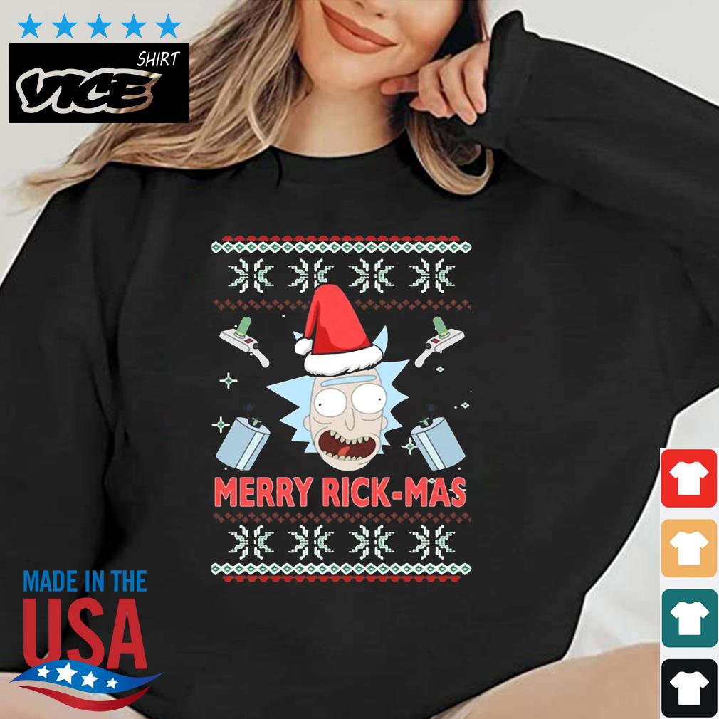 Christmas Pattern Rick And MortyMerry Rick-Mas Ugly Sweater