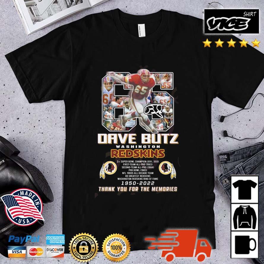 Dave Butz Washington Redskins 1950 - 2022 Thank You For The