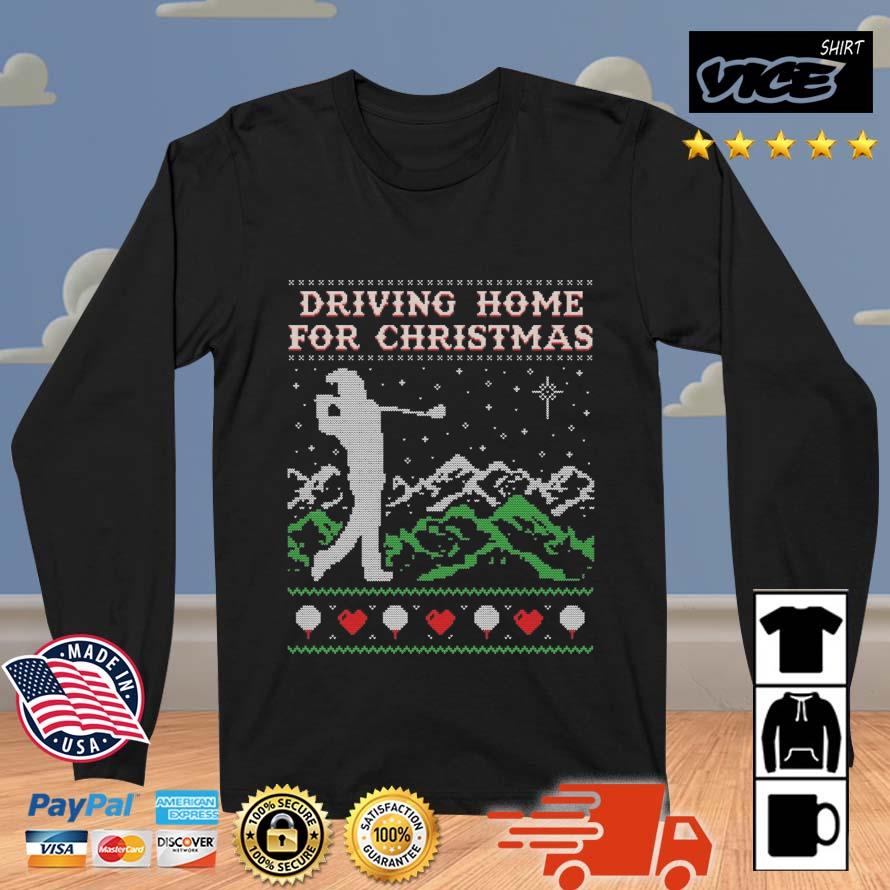 Driving Home For Christmas Jumper Golf Tees Balls Club 2022 Sweater