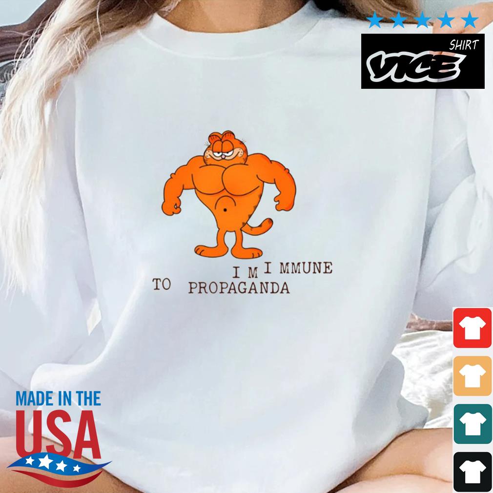 Garfield I'm Immune To Propaganda Shirt