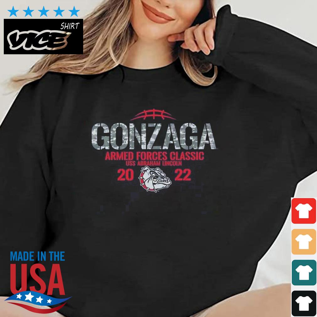 Gonzaga Bulldogs 2022 Armed Forces Classic USS Abraham Lincoln Shirt