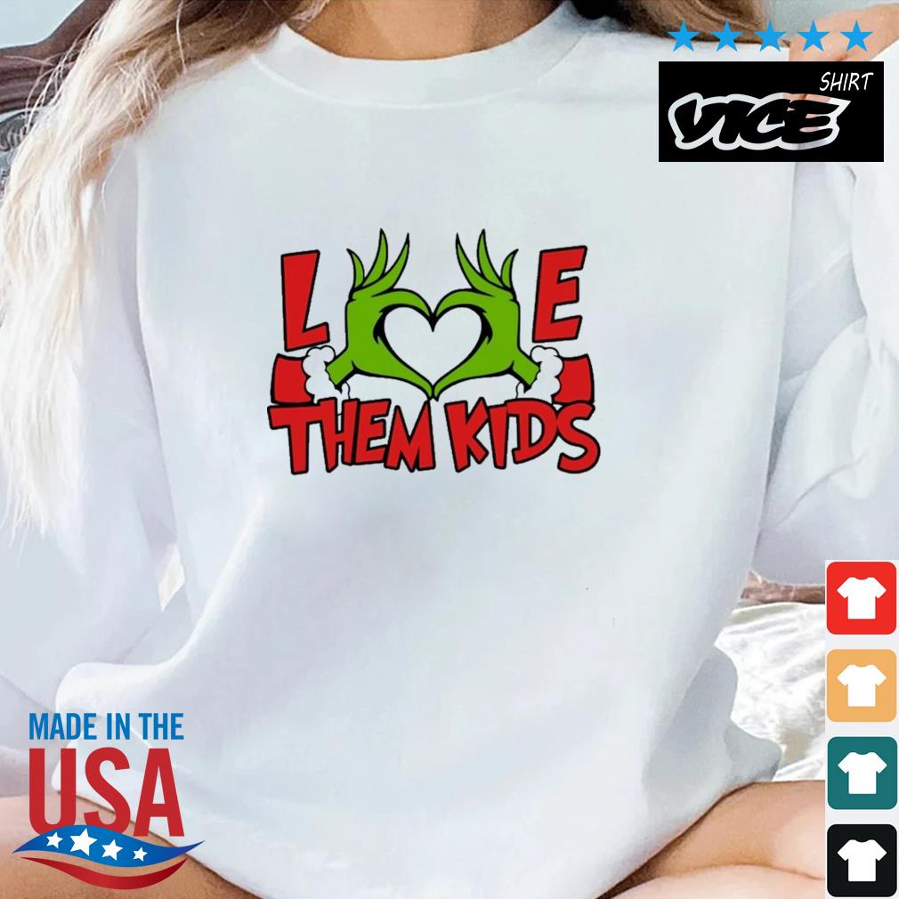 Grinch Hand Love Them Kids Christmas Sweater