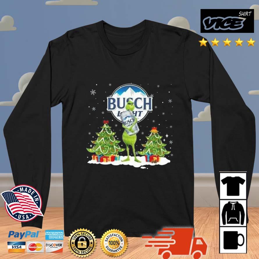 Grinch Holding Busch Light Christmas 2022 Sweater