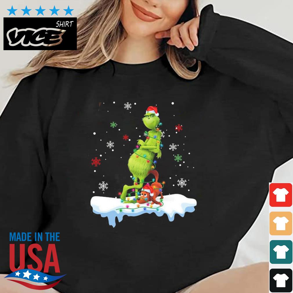 Grinch Max Dog Christmas Lights Sweater
