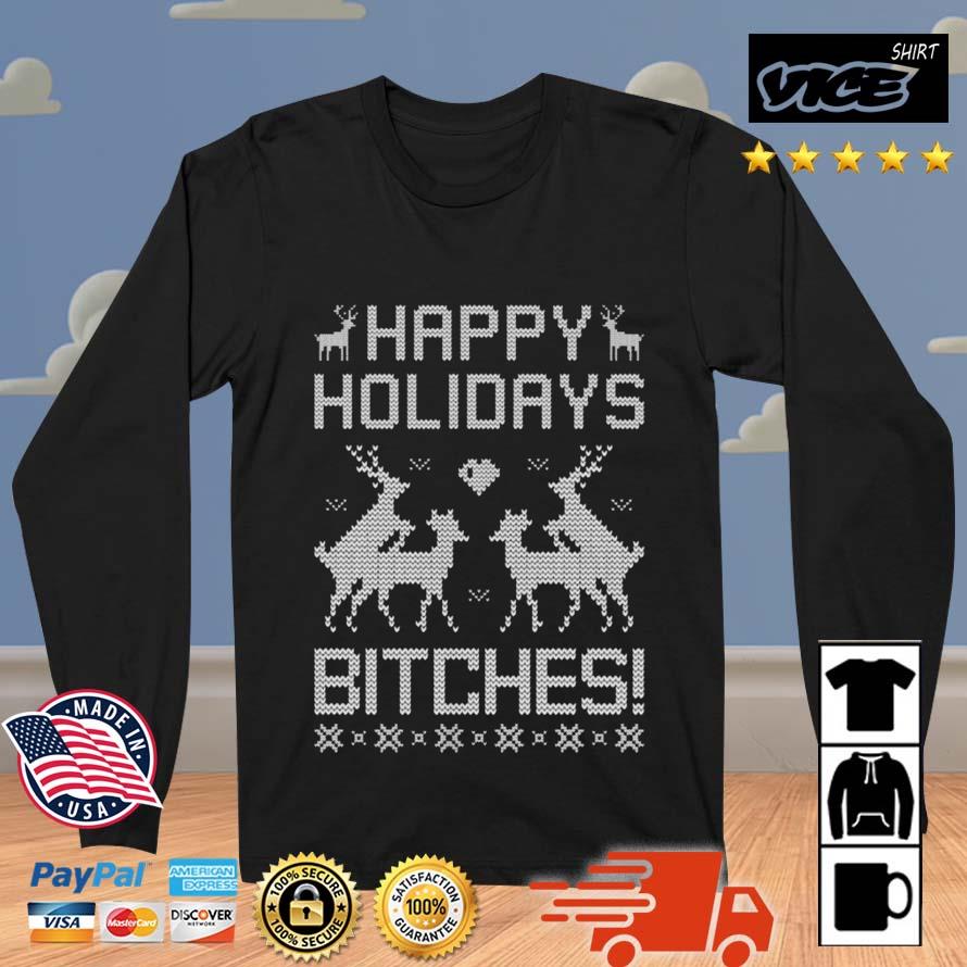 Happy Holidays Bitches Humping Reindeer Ugly Christmas 2022 Sweater