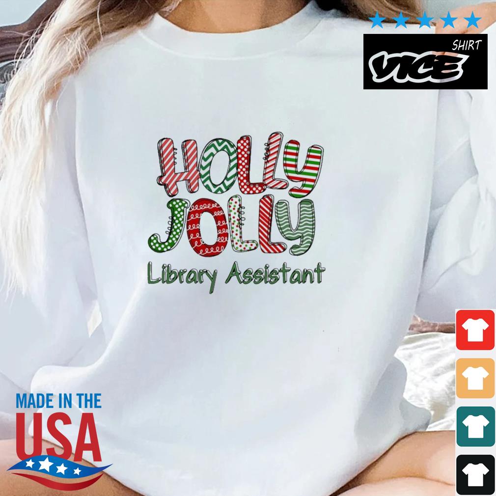 Holly Jolly Library Assistant Christmas Sweater