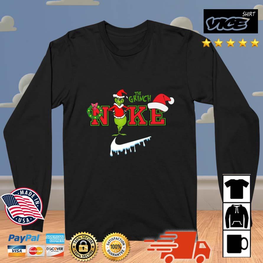 Hot The Grinch Nike Logo Noel Hat Grinch Christmas 2022 Sweater