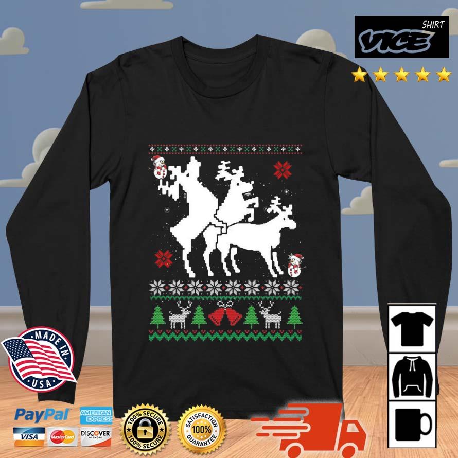 Humping Reindeer Deer Moose Love Ugly Christmas 2022 Sweater