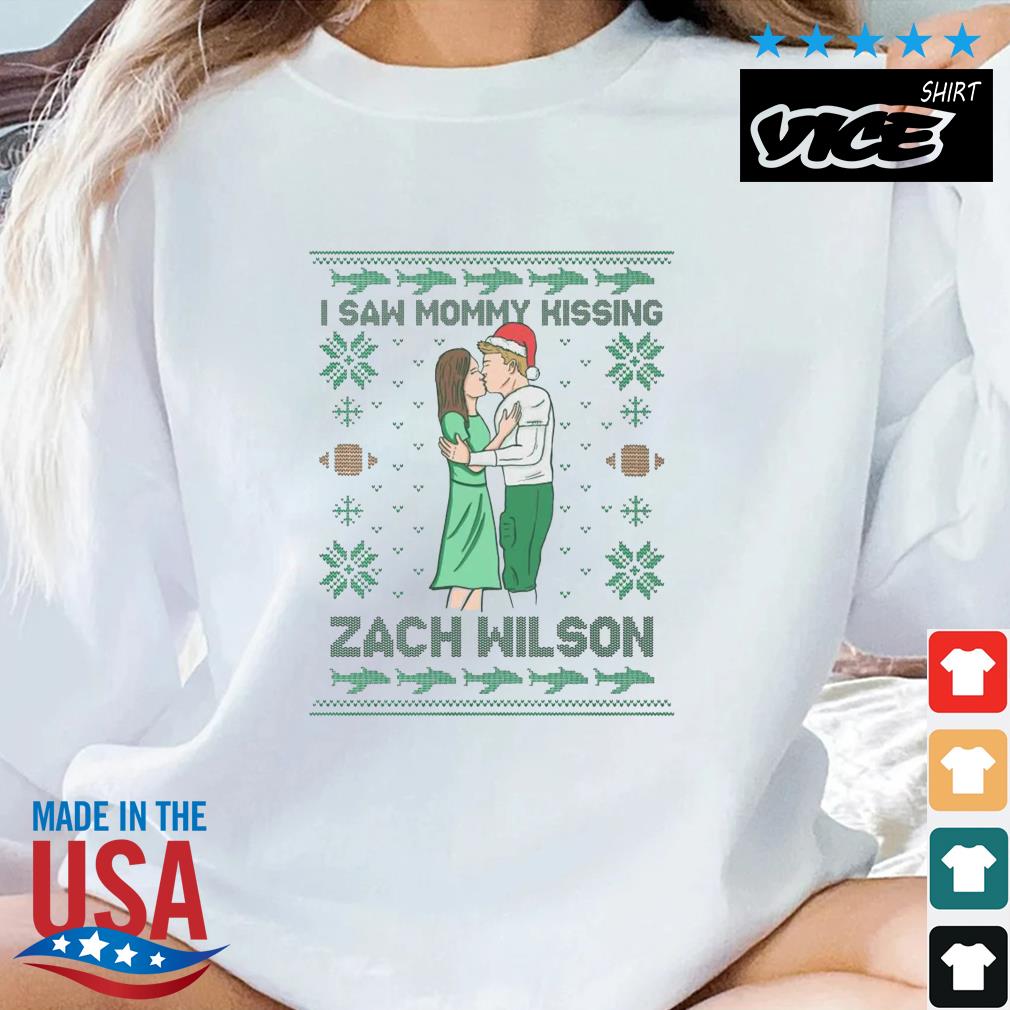 I Saw Mommy Hissing Zach Wilson Ugly Christmas Sweater