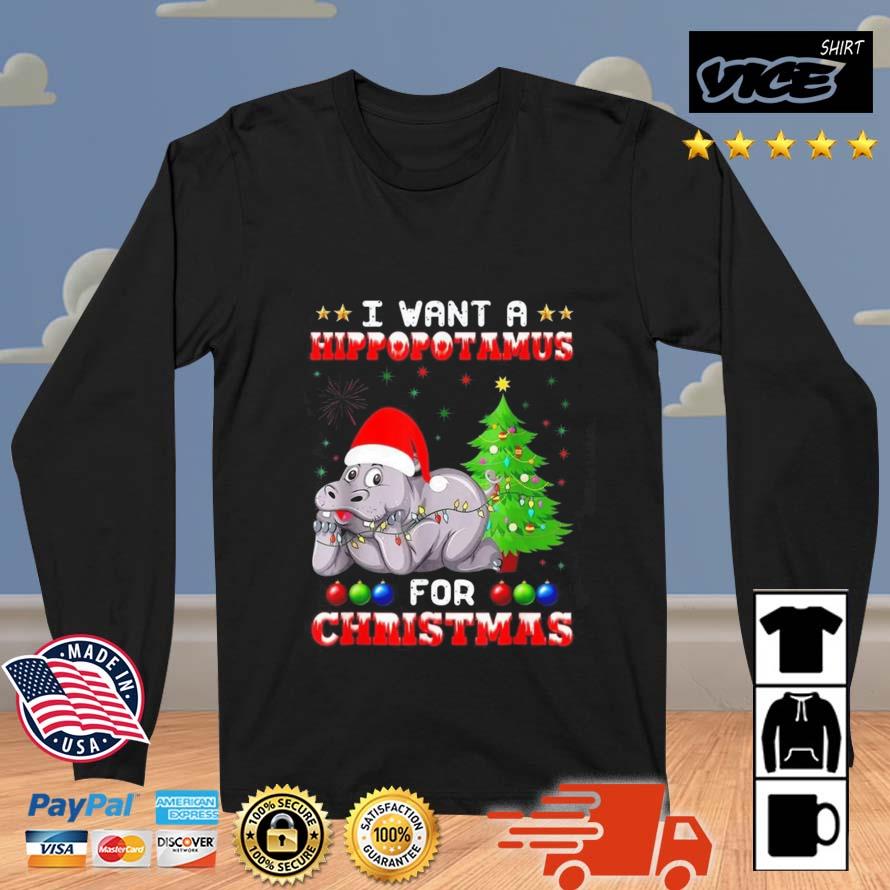 I Want A Hippopotamus For Christmas Hippo Xmas Tree 2022 Sweater