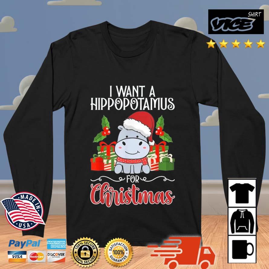 I Want A Hippopotamus On Christmas Hippo Christmas Season 2022 Sweater