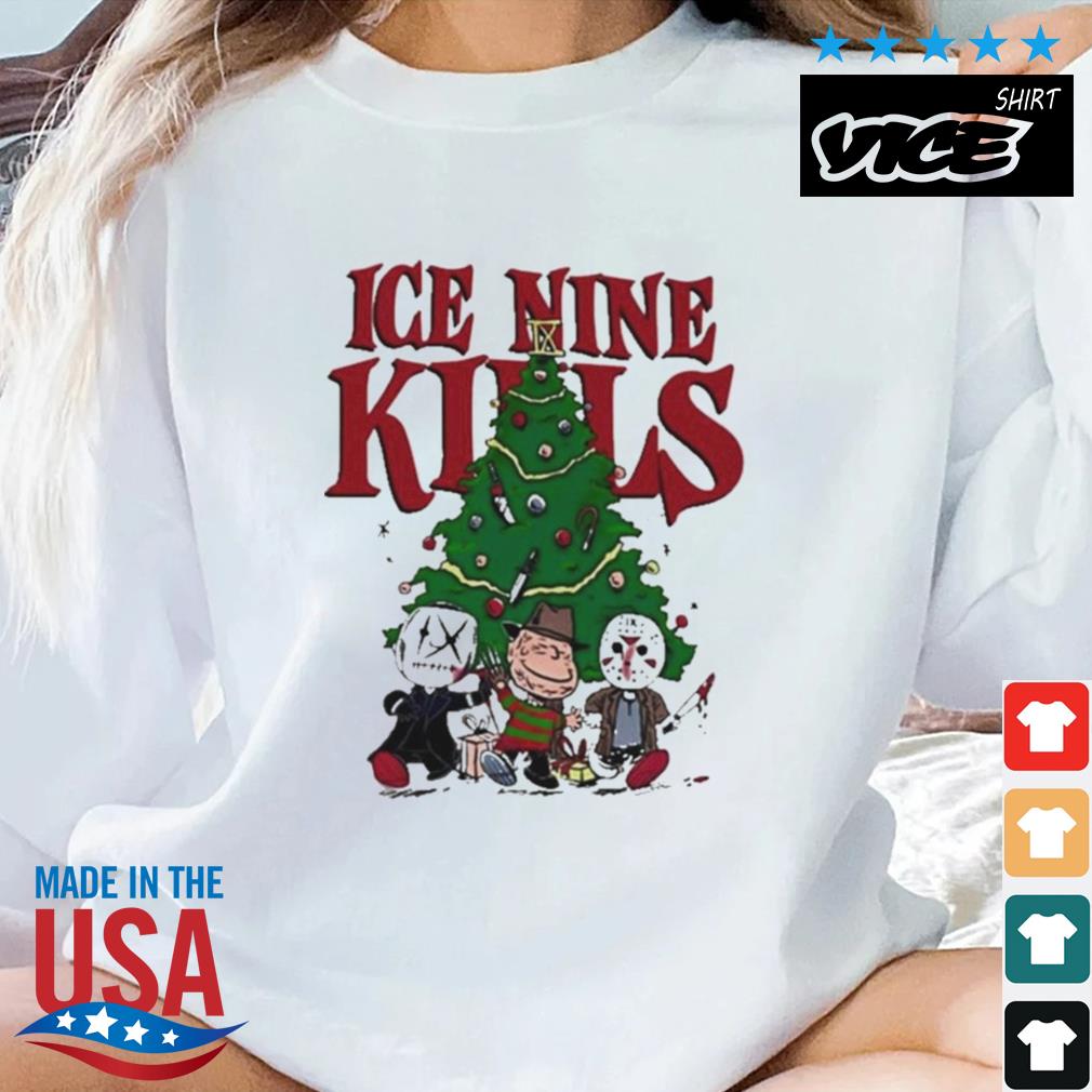 Jason Voorhees And Charlie Brown Ice Nine Kills Christmas Sweater