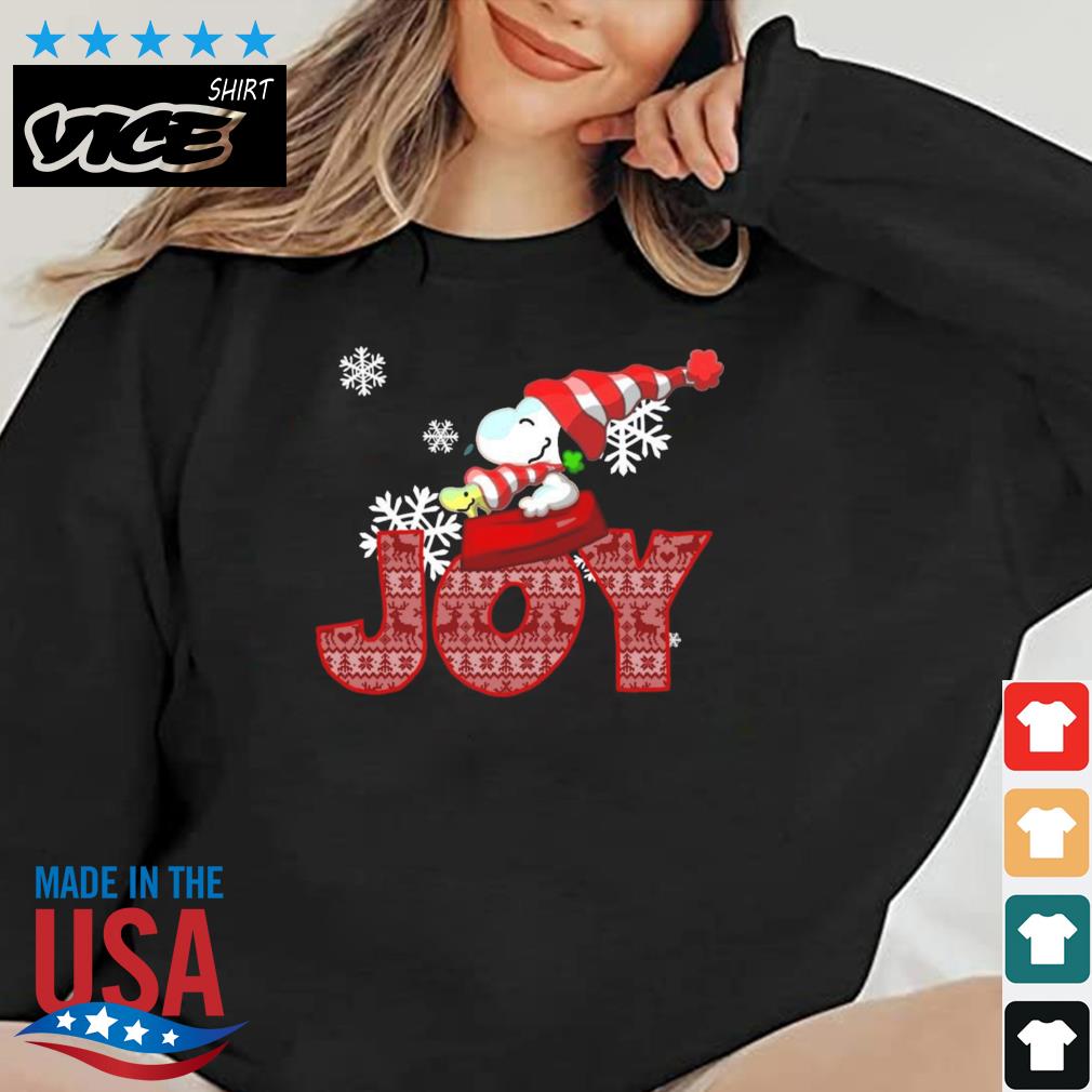 Joy Snoopy Dog In Christmas Hat Sweater