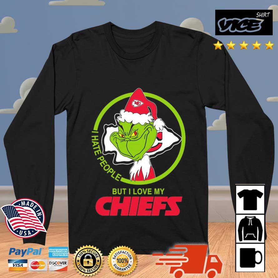 Kansas City Chiefs NFL Christmas Grinch I Hate People But I Love My Favorite Football Team Sweater