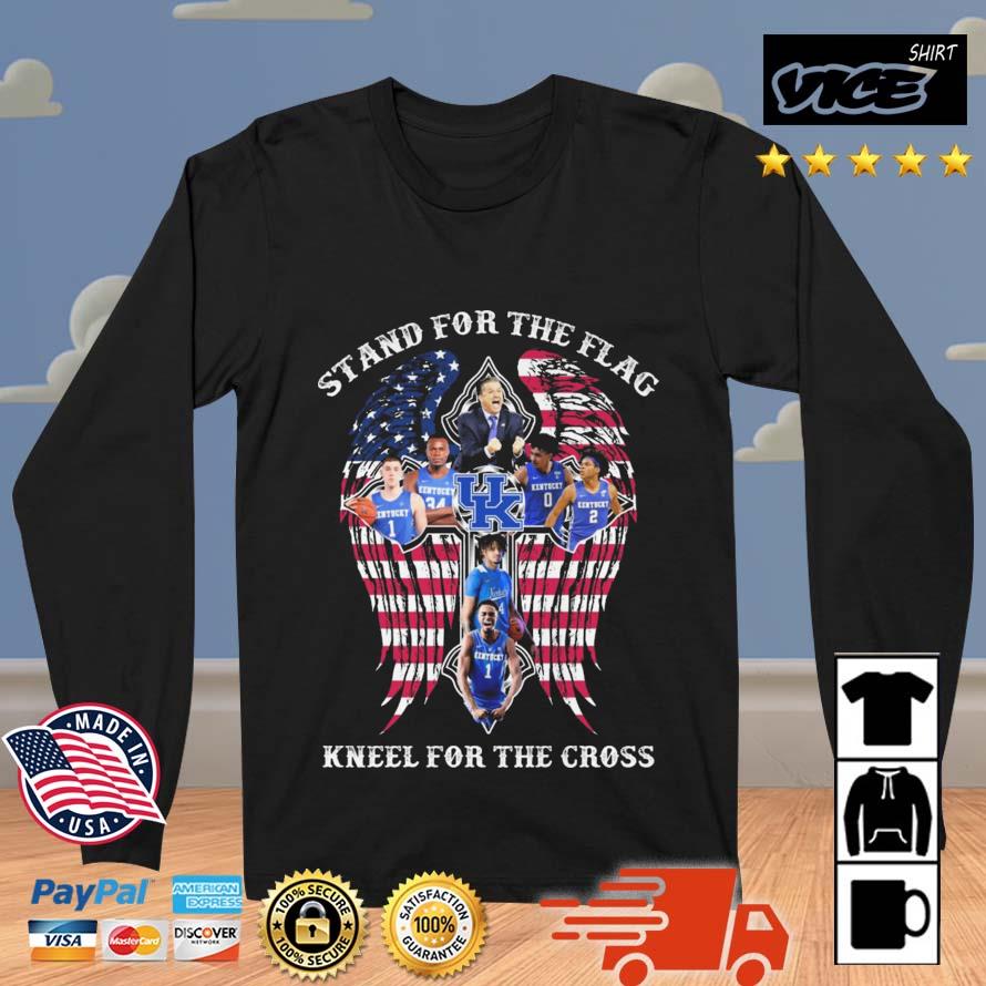 Kentucky Wildcats American Flag Stand For The Flag Kneel For The Cross shirt