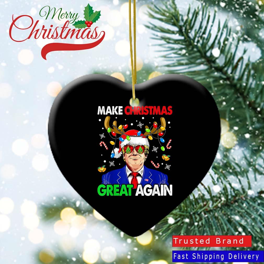 Make Christmas Great Again Funny Trump Ugly Christmas Light 2022 Ornament