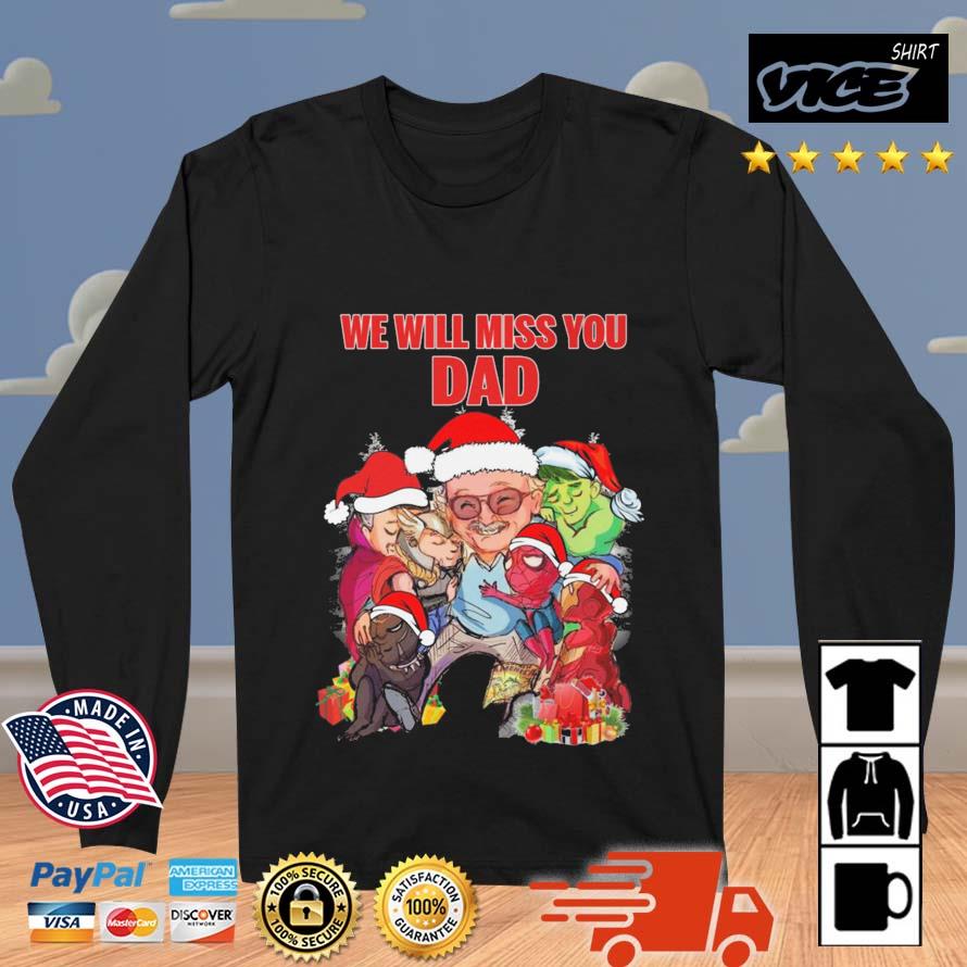 Marvel Studios We Will Miss You Dad Merry Christmas shirt