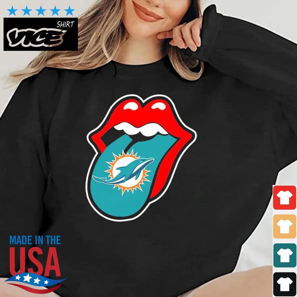 Miami Dolphins The Rolling Stones Logo Shirt