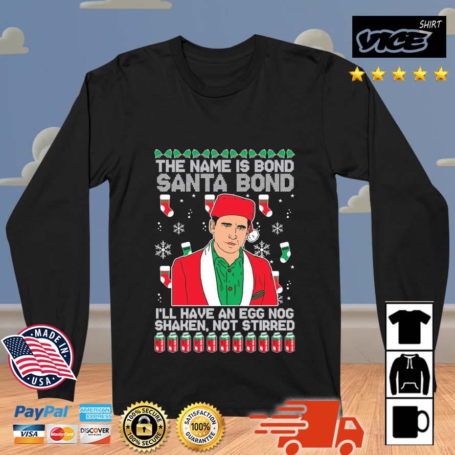 Michael Scott The Name Is Bond Santa Bond Ugly Christmas 2022 Sweater