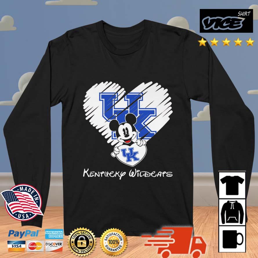 Mickey Mouse Heart Love Kentucky Wildcats Shirt