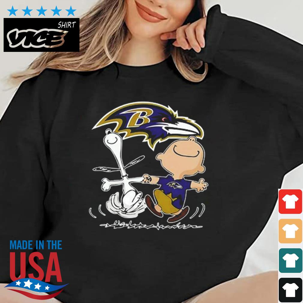 MLB Baltimore Ravens Charlie Brown Snoopy Dancing Shirt