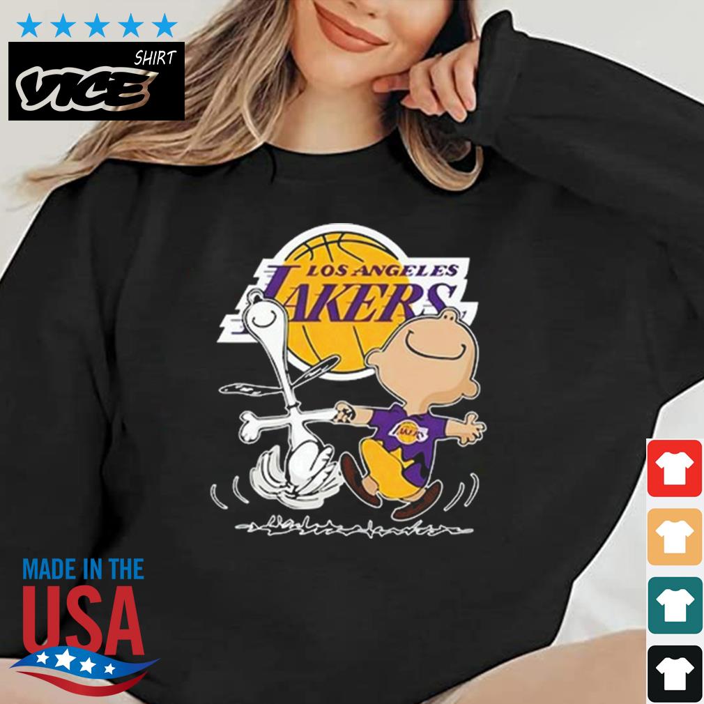NBA Los Angeles Lakers Charlie Brown Snoopy Dancing Shirt