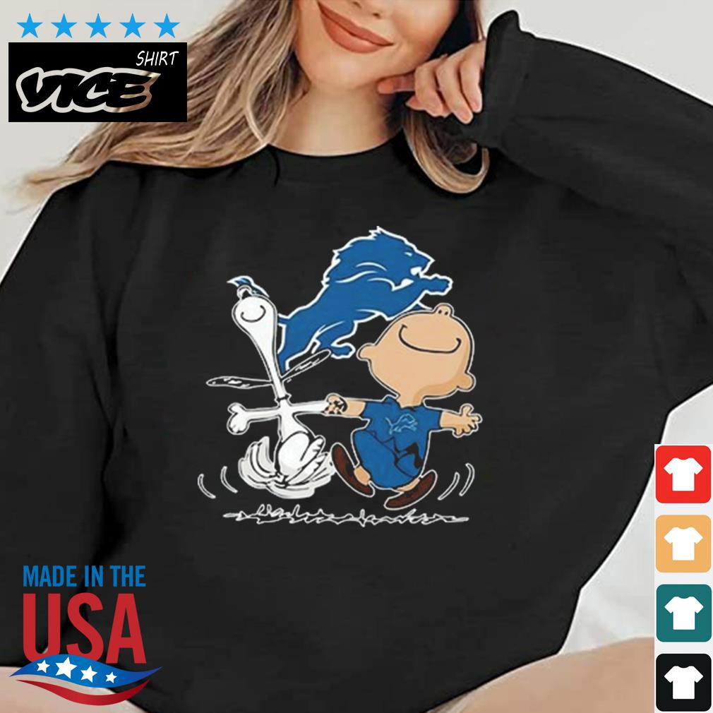NFL Detroit Lions Charlie Brown Snoopy Dancing Shirt
