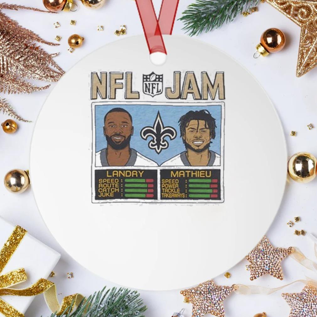 NFL Jam New Orleans Saints Landry And Mathieu Ornament