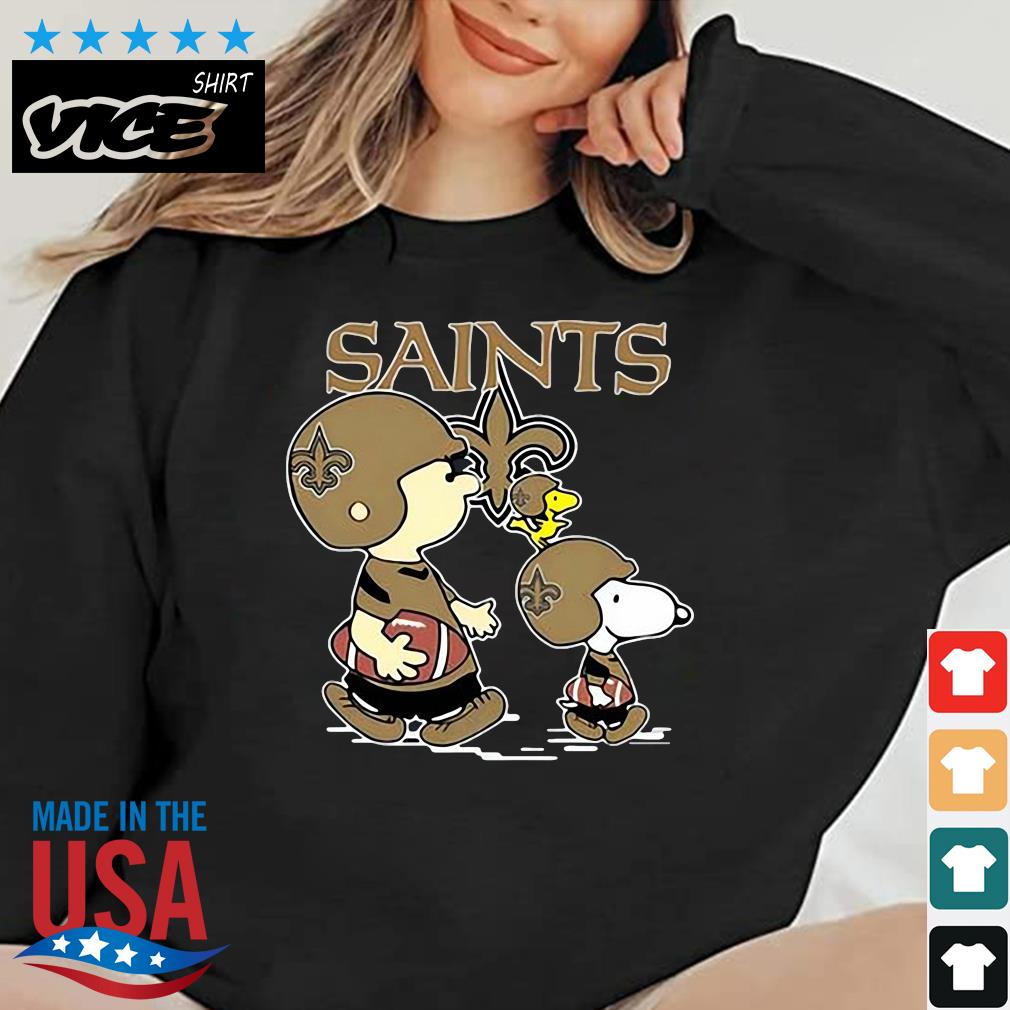 NFL New Orleans Saints Charlie Brown Snoopy And Woodstock Road Shirt