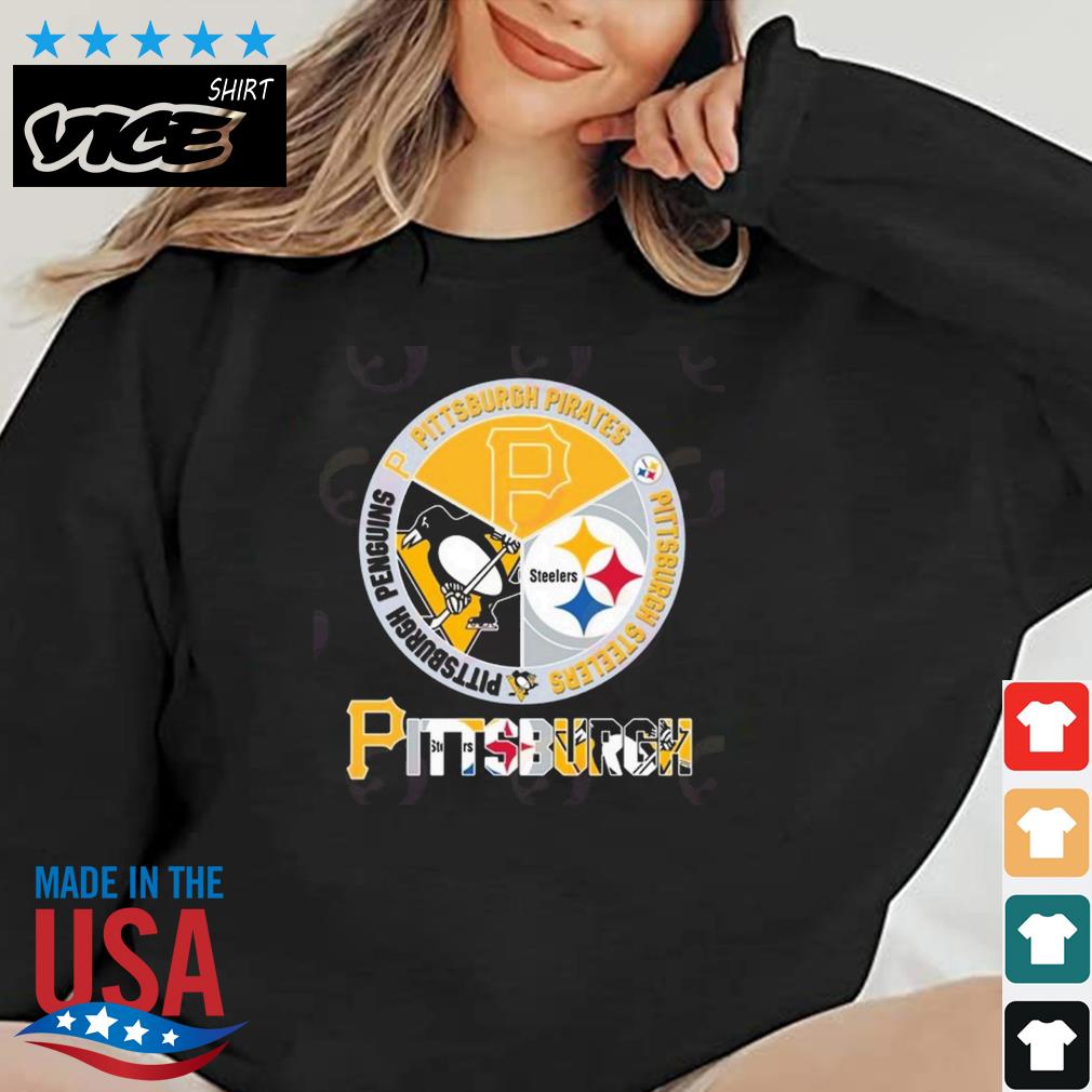 NFL Pittsburgh Pittsburgh Steelers Pittsburgh Penguins Pittsburgh Pirates Logo Shirt