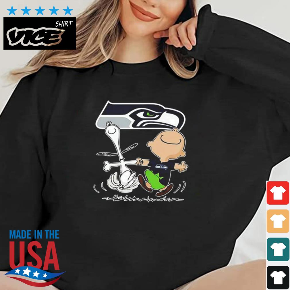 NFL Seattle Seahawks Charlie Brown Snoopy Dancing Shirt