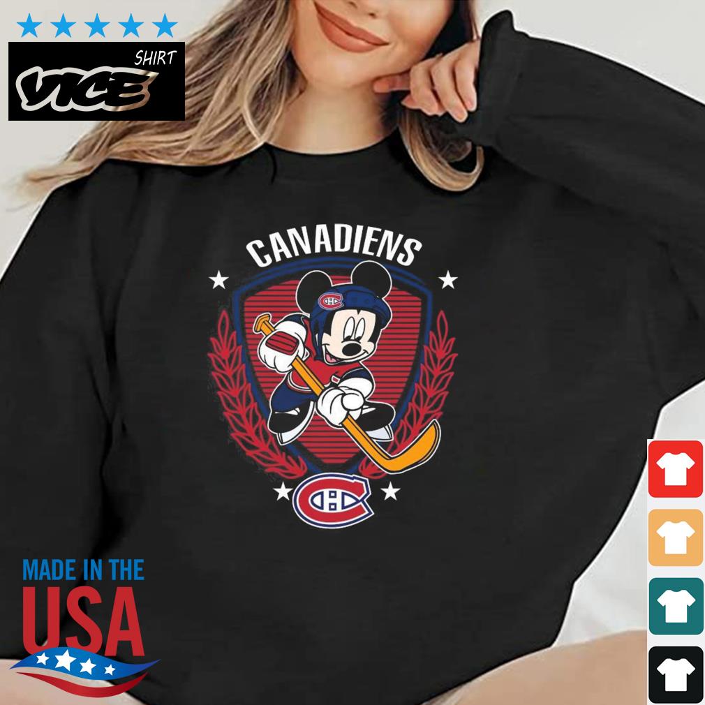 NHL Montreal Canadiens Hockey Mickey Mouse Disney Shirt