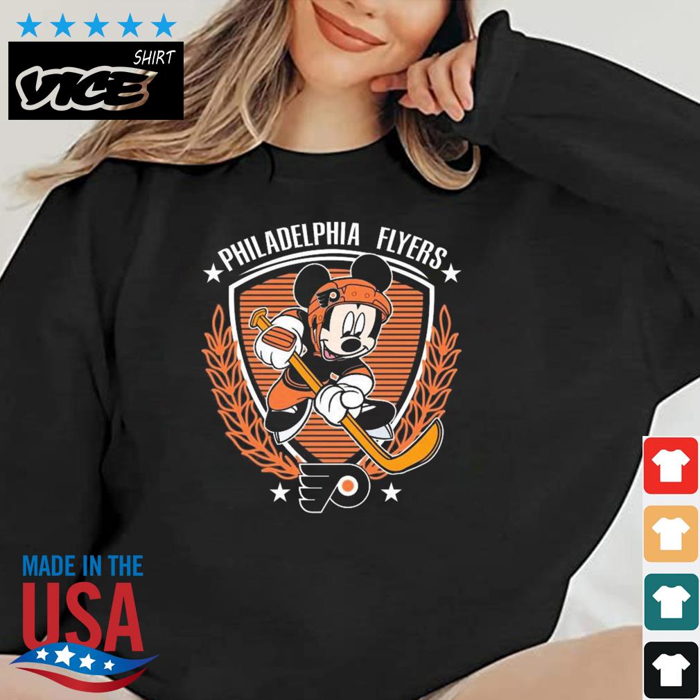 NHL Philadelphia Flyers Hockey Mickey Mouse Disney Shirt
