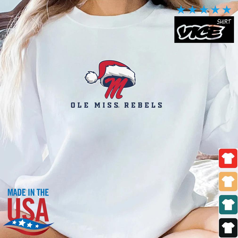 Ole Miss Rebels Logo With Santa Hat Sweater