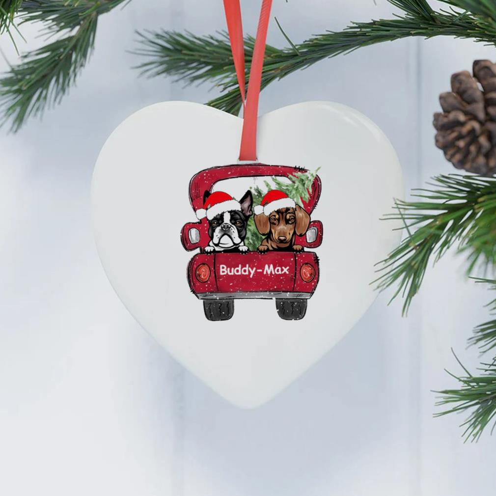 Personalized Dog Lovers Dog BUddy Max Christmas 2022 Ornament