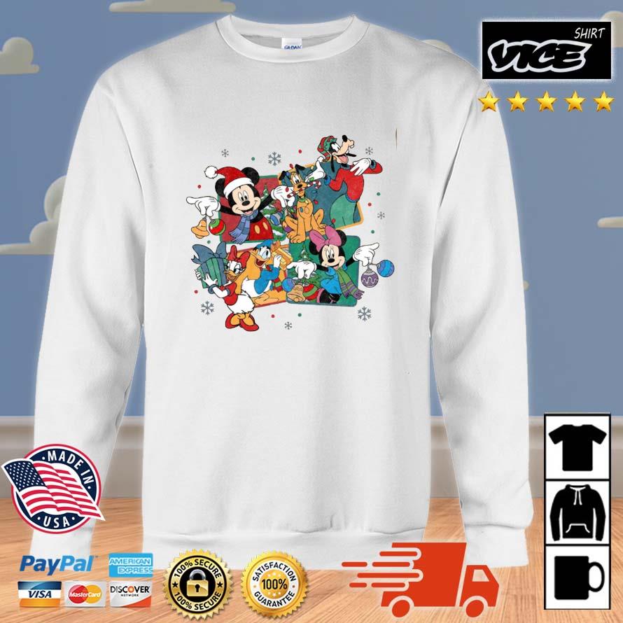 Retro Happy Xmas Day Mickey And Friends Disney Christmas 2022 Sweater