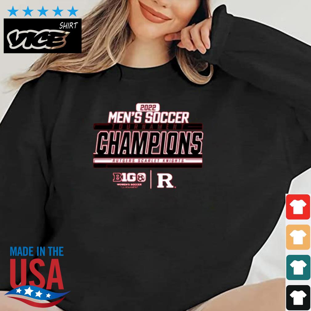 Rutgers Scarlet Knights 2022 Big Ten Men's Soccer Conference Tournament Champions Essential Shirt