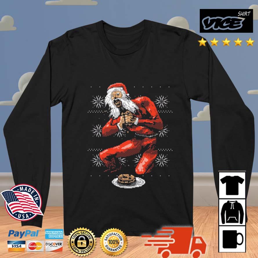 Santa Devouring His Cookies Ugly Christmas 2022 Sweater
