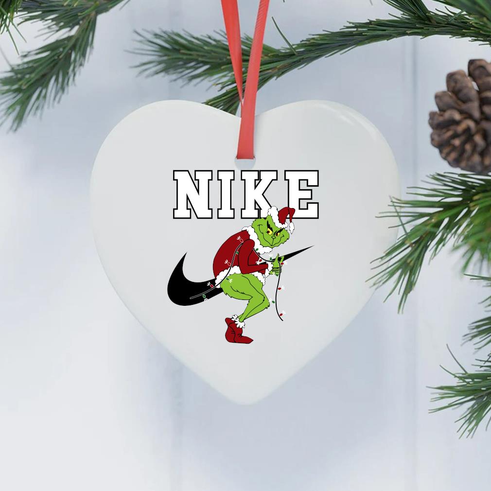 Santa Grinch Nike Christmas Ornament