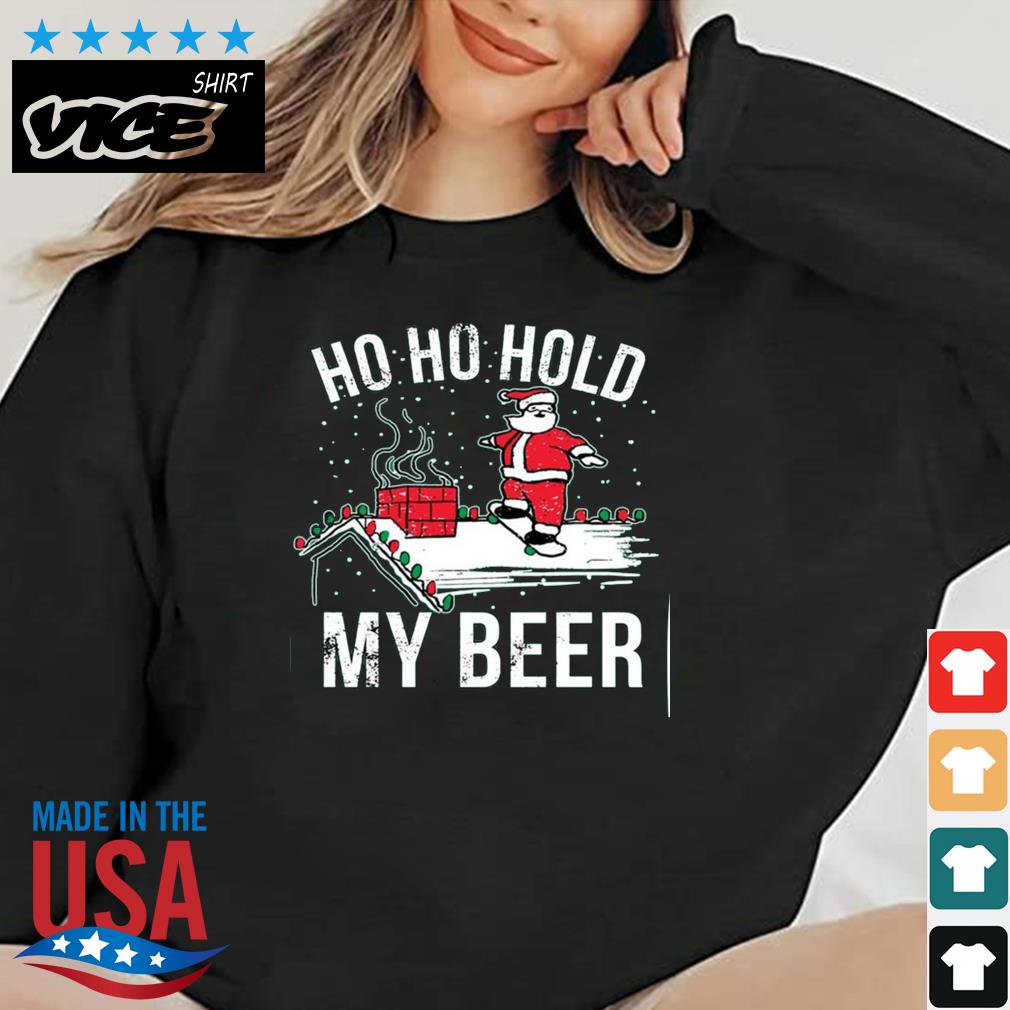 Santa Ho Ho Hold My Beer Christmas Sweater