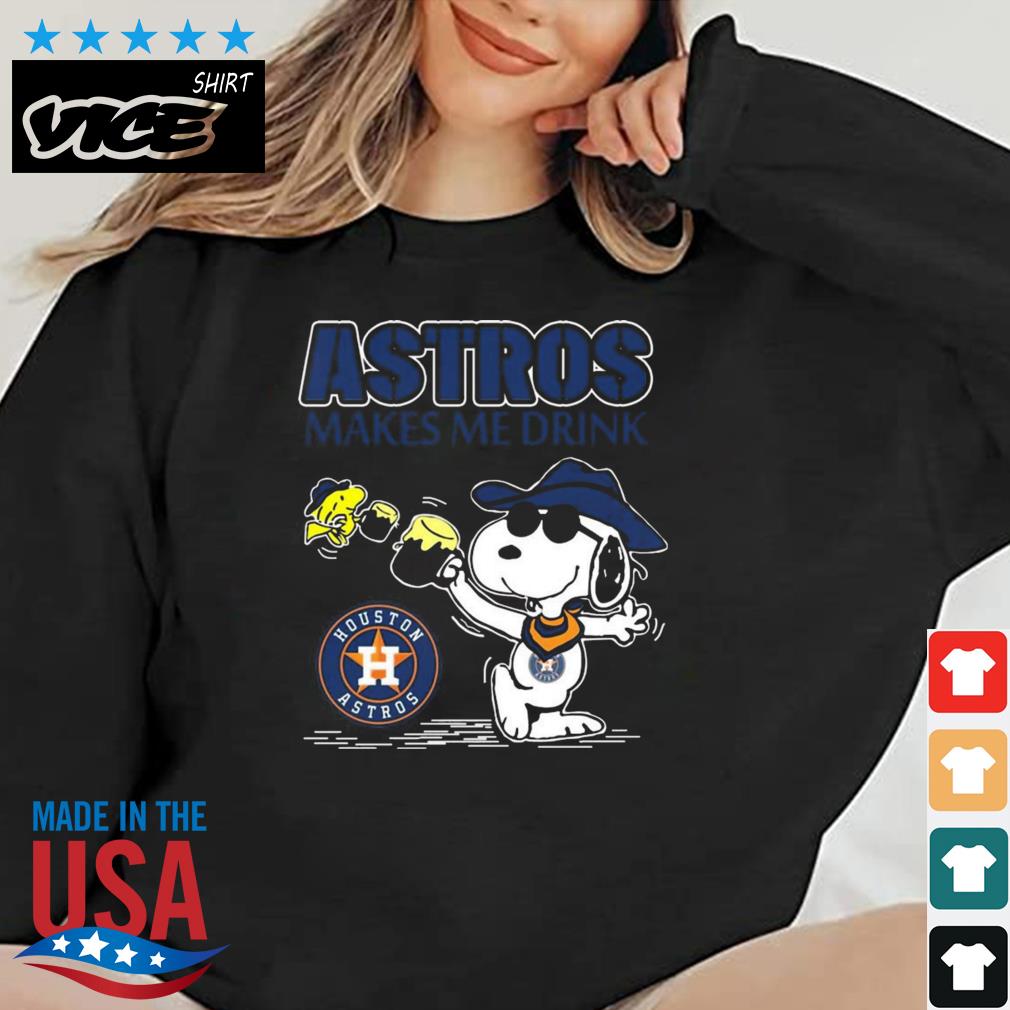 Snoopy And Woodstock Houston Astros Make Me Drink Shirt